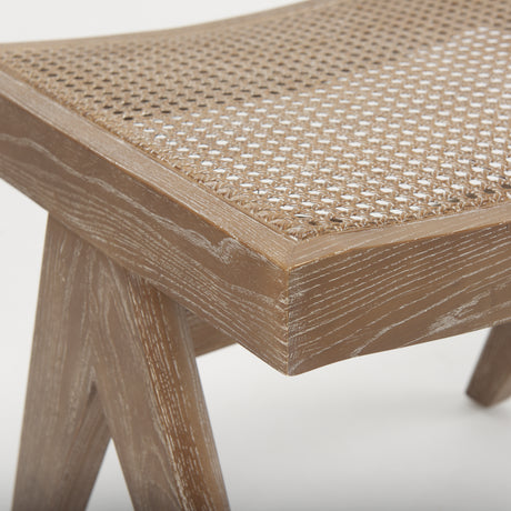 Arvin 21.7L x 17.7W x 18.1H Medium Brown Wooden Stool from Mercana - Luna Furniture