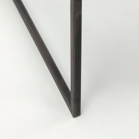 Ronin 22"H Square 2-Tier Wood w/ Black Metal Accent Table from Mercana - Luna Furniture