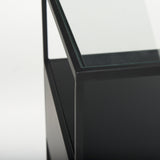 Samson 15.7L x 15.7W x 21.3H Side Table Matte Black Metal and Glass from Mercana - Luna Furniture