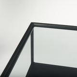 Samson 15.7L x 15.7W x 21.3H Side Table Matte Black Metal and Glass from Mercana - Luna Furniture