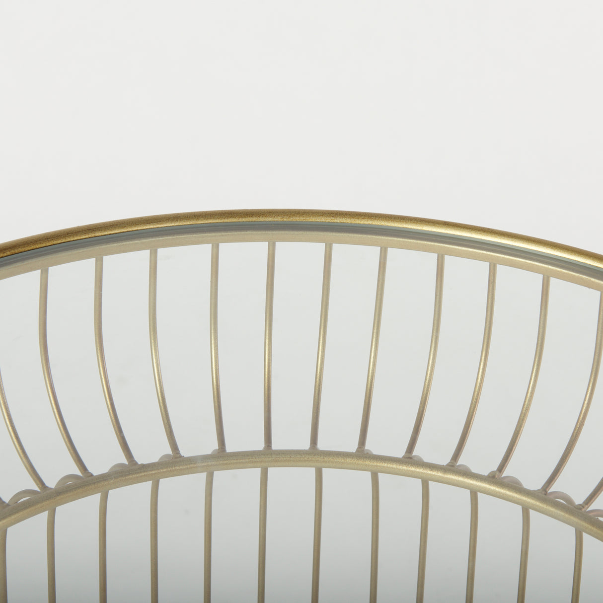 Shani Set of 2 Round, Gold Metal w/ Glass Accent Tables from Mercana - Luna Furniture