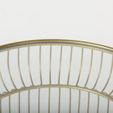 Shani Set of 2 Round, Gold Metal w/ Glass Accent Tables from Mercana - Luna Furniture