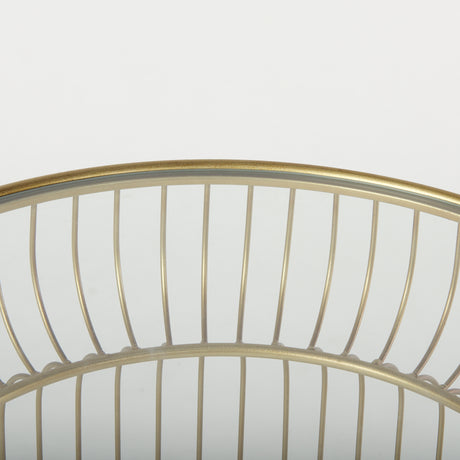 Shani Set of 2 Round, Gold Metal w/ Glass Accent Tables from Mercana - Luna Furniture