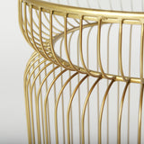 Shani Set of 2 Round, Gold Metal w/ Glass Accent Tables from Mercana - Luna Furniture
