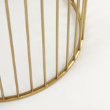 Shani Set of 2 Round, Gold Metal w/ Glass Accent Tables from Mercana - Luna Furniture