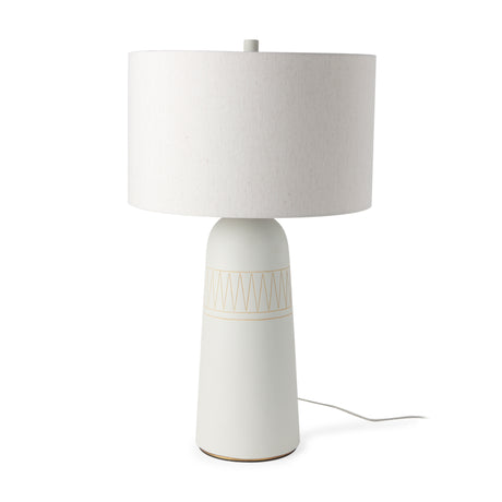 Javier 18.0L x 18.0W x 30.75H Light Base W/Cream Shade Table Lamp from Mercana - Luna Furniture