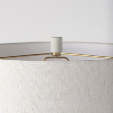 Javier 18.0L x 18.0W x 30.75H Light Base W/Cream Shade Table Lamp from Mercana - Luna Furniture