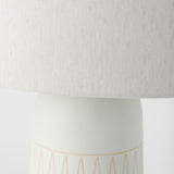 Javier 18.0L x 18.0W x 30.75H Light Base W/Cream Shade Table Lamp from Mercana - Luna Furniture