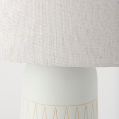 Javier 18.0L x 18.0W x 30.75H Light Base W/Cream Shade Table Lamp from Mercana - Luna Furniture
