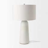 Javier 18.0L x 18.0W x 30.75H Light Base W/Cream Shade Table Lamp from Mercana - Luna Furniture