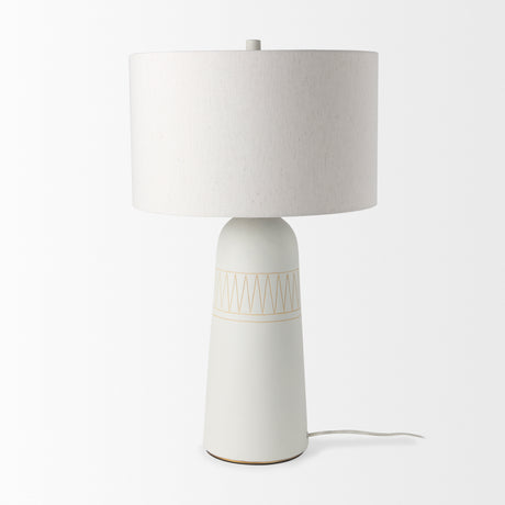 Javier 18.0L x 18.0W x 30.75H Light Base W/Cream Shade Table Lamp from Mercana - Luna Furniture