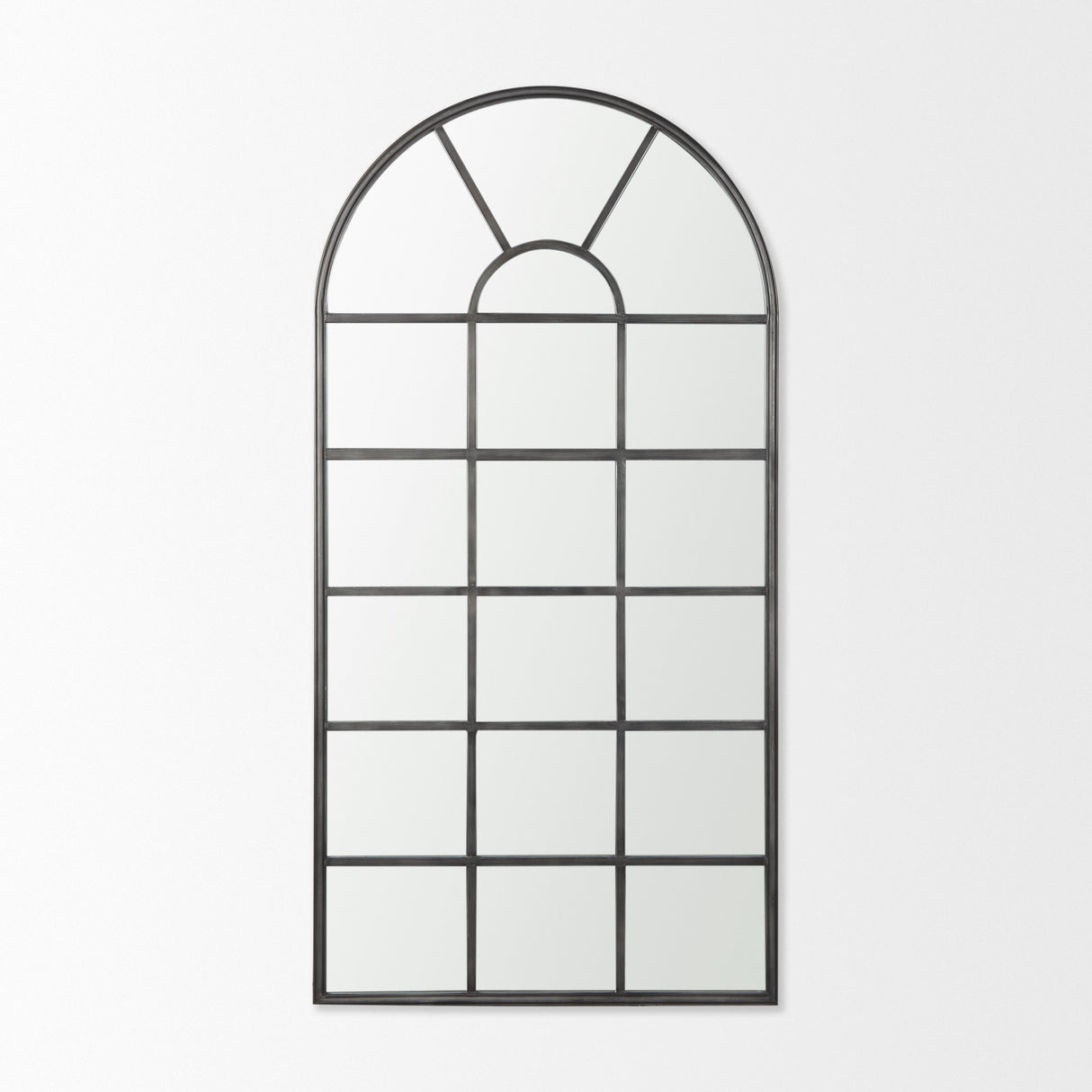 Dionne 31.9L x 1.1W x 63.0H Black Iron Wall Mirror from Mercana - Luna Furniture