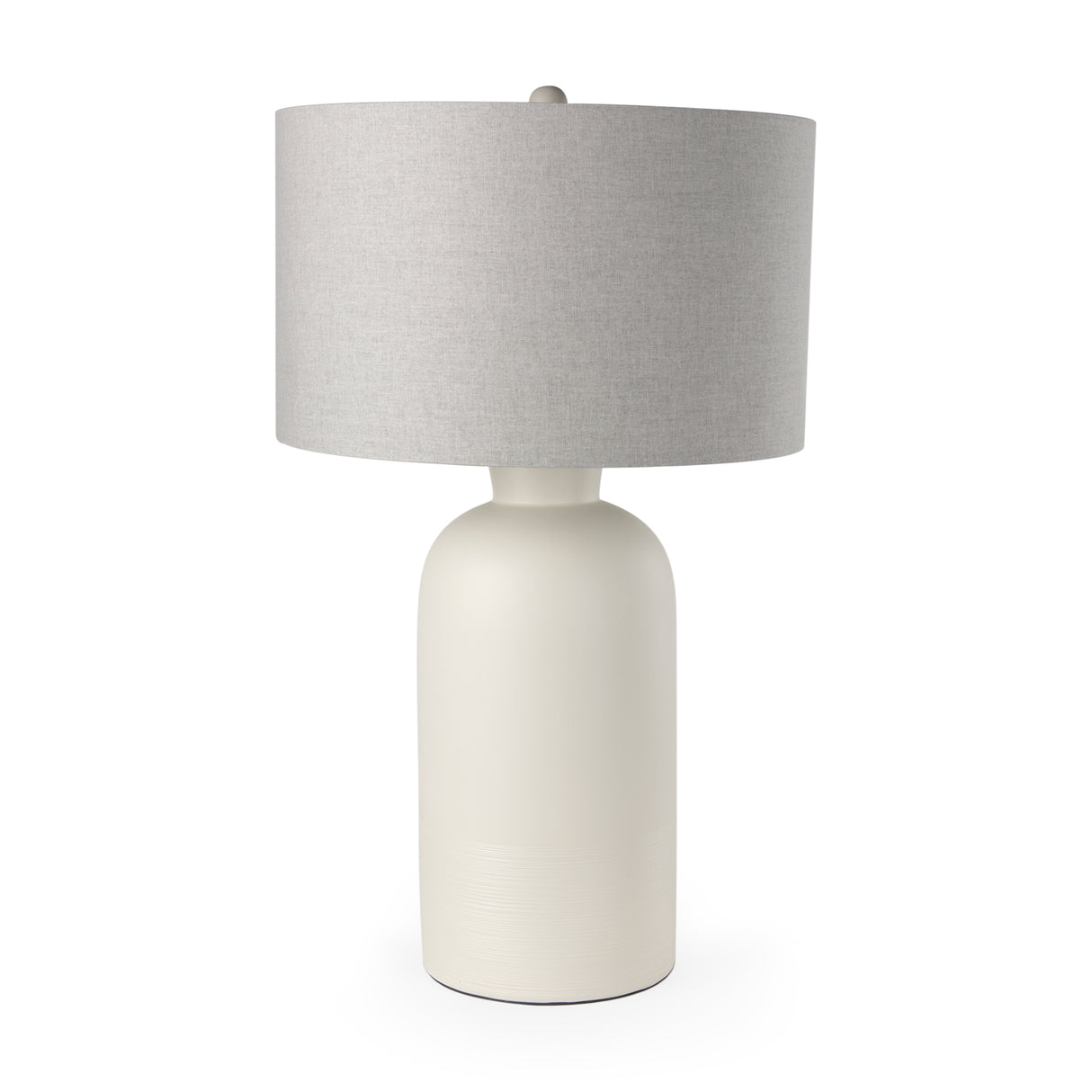Cato 20.0L x 20.0W x 33.5H Cream Base W/White Shade Table Lamp from Mercana - Luna Furniture