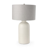 Cato 20.0L x 20.0W x 33.5H Cream Base W/White Shade Table Lamp from Mercana - Luna Furniture