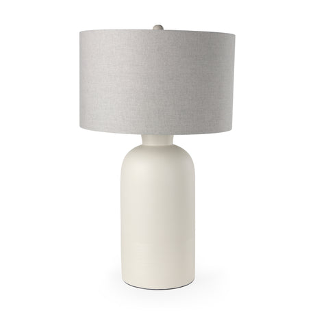 Cato 20.0L x 20.0W x 33.5H Cream Base W/White Shade Table Lamp from Mercana - Luna Furniture