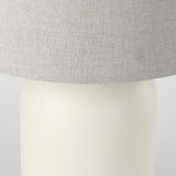 Cato 20.0L x 20.0W x 33.5H Cream Base W/White Shade Table Lamp from Mercana - Luna Furniture