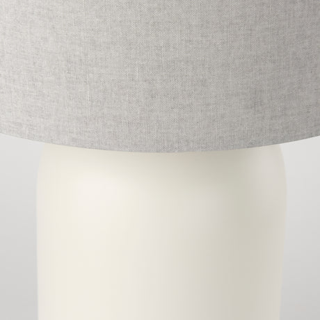 Cato 20.0L x 20.0W x 33.5H Cream Base W/White Shade Table Lamp from Mercana - Luna Furniture