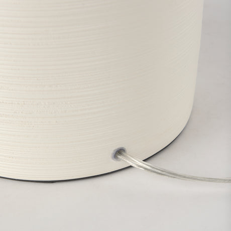 Cato 20.0L x 20.0W x 33.5H Cream Base W/White Shade Table Lamp from Mercana - Luna Furniture