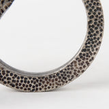 Rafiki Two Blackened Silver Hammered Finish Metal Conjoined Circles from Mercana - Luna Furniture