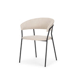 Carolyn Dining Chair w/ Oatmeal Fabric & Matte Black Metal, Set of 2 from Mercana - Luna Furniture