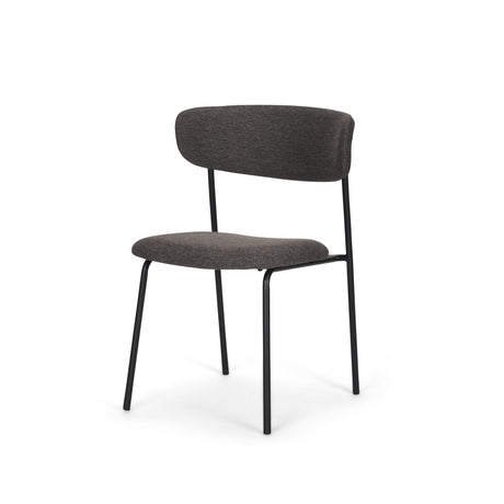 Corey Dining Chair w/ Gray Fabric & Matte Black Metal, Set of 2 from Mercana - Luna Furniture