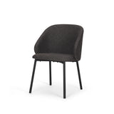 Shannon Dining Chair w/ Gray Fabric & Matte Black Metal, Set of 2 from Mercana - Luna Furniture