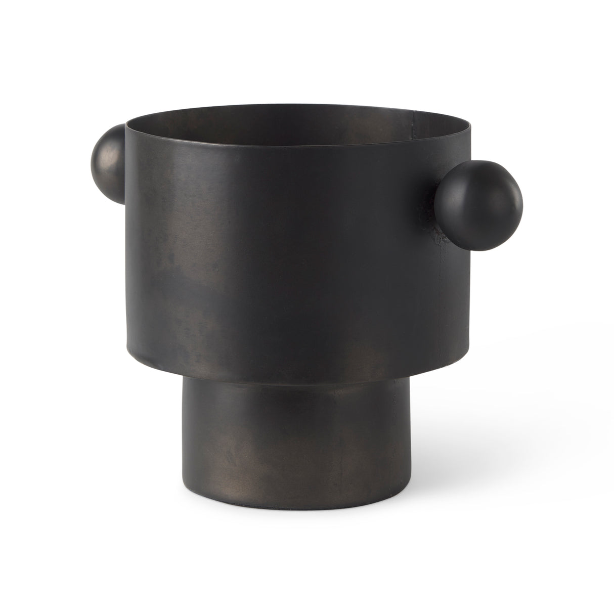 Juno 6.5H Medium Black Iron Vase from Mercana - Luna Furniture