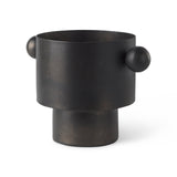 Juno 6.5H Medium Black Iron Vase from Mercana - Luna Furniture