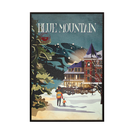 Blue Mountain by Mercana Studio a Hand Embellished Textured Framed Art Print from Mercana - Luna Furniture