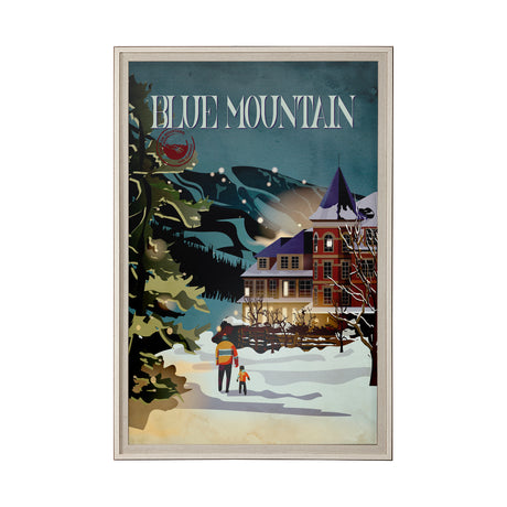 Blue Mountain by Simeng a Framed Art Print Matted under Glass from Mercana - Luna Furniture