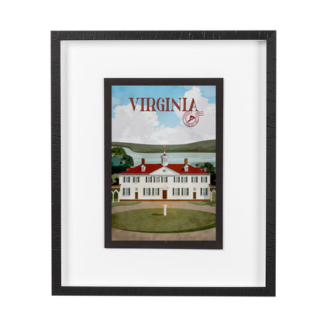 Virginia Go USA (M) by Mercana Studio a Framed Art Print Matted under Glass from Mercana - Luna Furniture