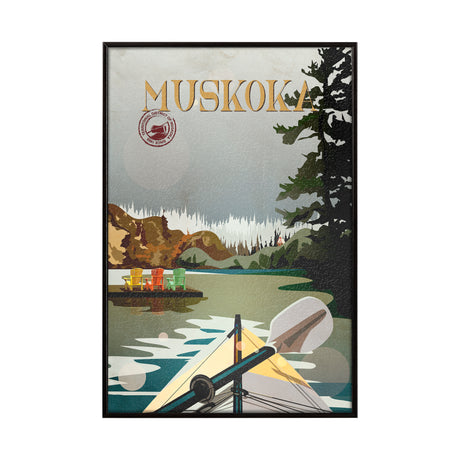 Muskoka Go Canada (SM) by Mercana Studio a Hand Embellished Decograph Framed Art Print from Mercana - Luna Furniture