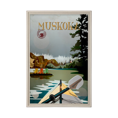 Muskoka Go Canada (XL) by Mercana Studio a Hand Embellished Decograph Framed Art Print under Glass from Mercana - Luna Furniture