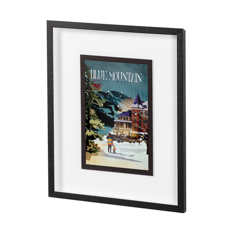 Blue Mountain by Simeng a Framed Art Print Matted under Glass from Mercana - Luna Furniture