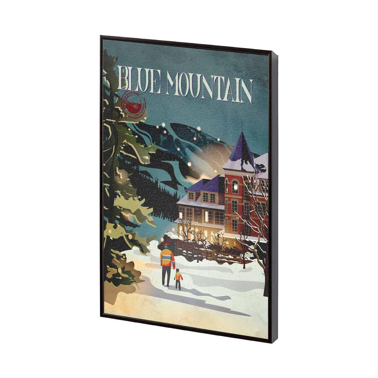Blue Mountain by Mercana Studio a Hand Embellished Textured Framed Art Print from Mercana - Luna Furniture