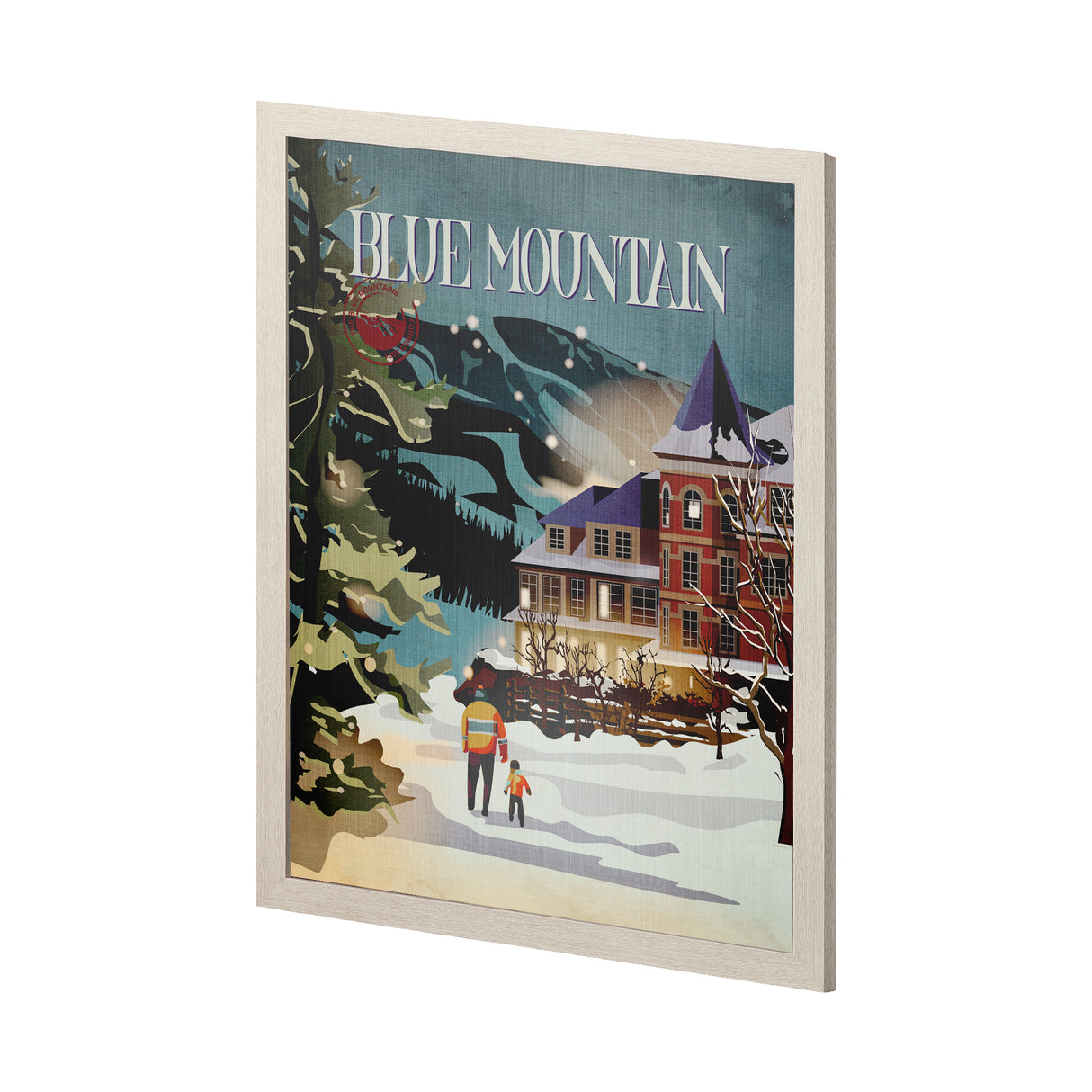 Blue Mountain by Mercana Studio a Hand Embellished Textured Framed Art Print from Mercana - Luna Furniture