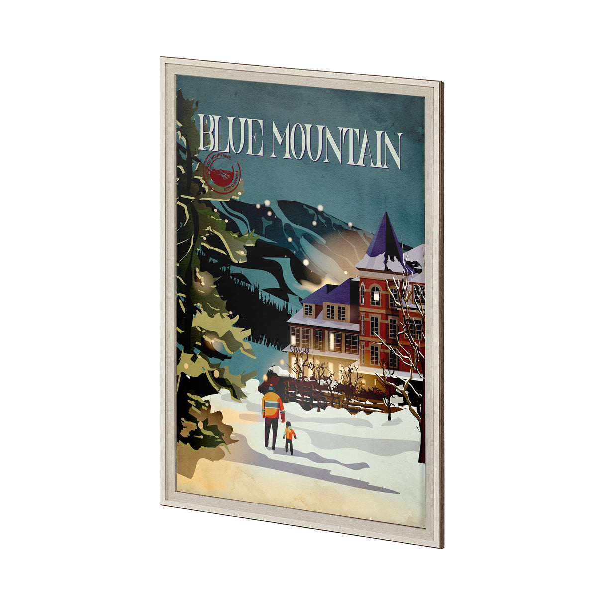 Blue Mountain by Simeng a Framed Art Print Matted under Glass from Mercana - Luna Furniture