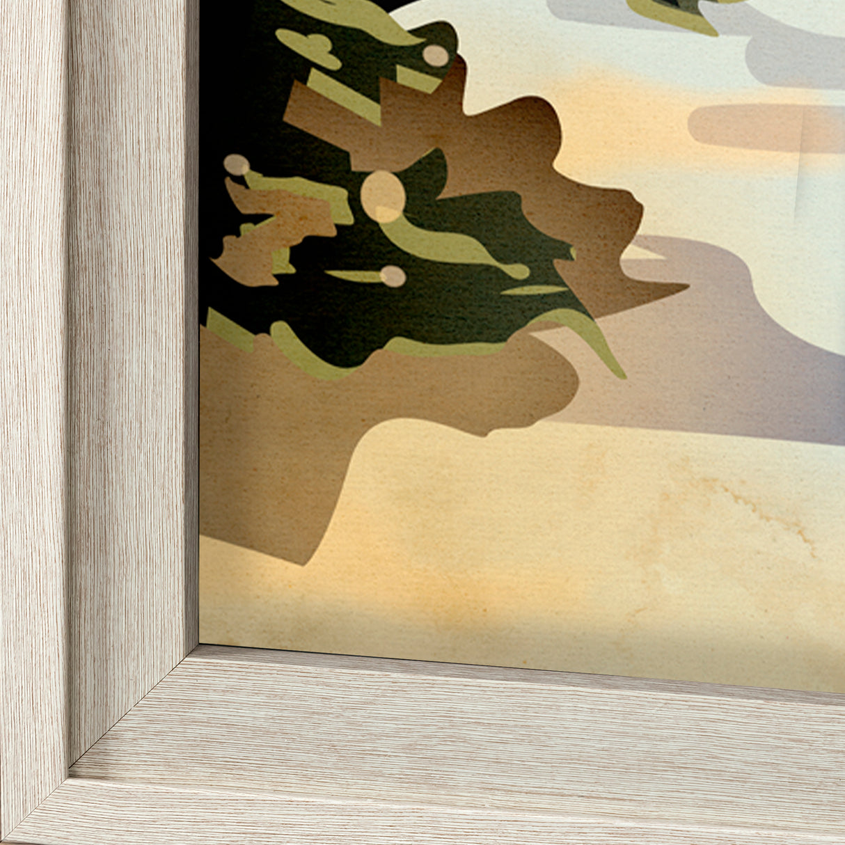 Blue Mountain by Simeng a Framed Art Print Matted under Glass from Mercana - Luna Furniture