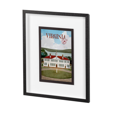Virginia Go USA (M) by Mercana Studio a Framed Art Print Matted under Glass from Mercana - Luna Furniture