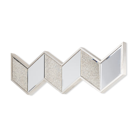 Cheveronna 36x12 Silver W/Antiquing Wood Frame Mirror from Mercana - Luna Furniture