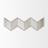 Cheveronna 36x12 Light Brown Wood Frame Mirror from Mercana - Luna Furniture
