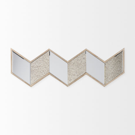 Cheveronna 36x12 Light Brown Wood Frame Mirror from Mercana - Luna Furniture