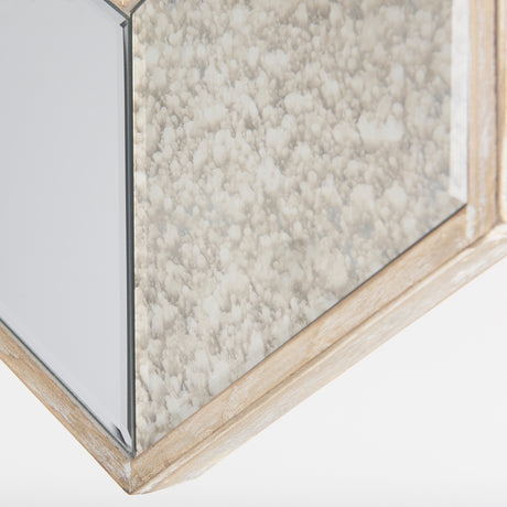 Cheveronna 36x12 Light Brown Wood Frame Mirror from Mercana - Luna Furniture