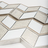 Cheveronna 36x12 Light Brown Wood Frame Mirror from Mercana - Luna Furniture