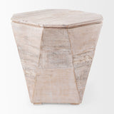 Esagono Octagonal Reclaimed Wood End/Side Table w/ Storage from Mercana - Luna Furniture