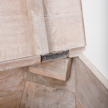 Esagono Octagonal Reclaimed Wood End/Side Table w/ Storage from Mercana - Luna Furniture
