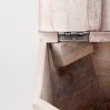 Esagono Octagonal Reclaimed Wood End/Side Table w/ Storage from Mercana - Luna Furniture
