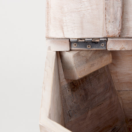 Esagono Octagonal Reclaimed Wood End/Side Table w/ Storage from Mercana - Luna Furniture