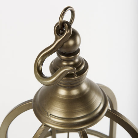 Gerson I Large Cage-Style Gold Metal Candle Holder Lantern from Mercana - Luna Furniture
