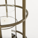Gerson I Large Cage-Style Gold Metal Candle Holder Lantern from Mercana - Luna Furniture